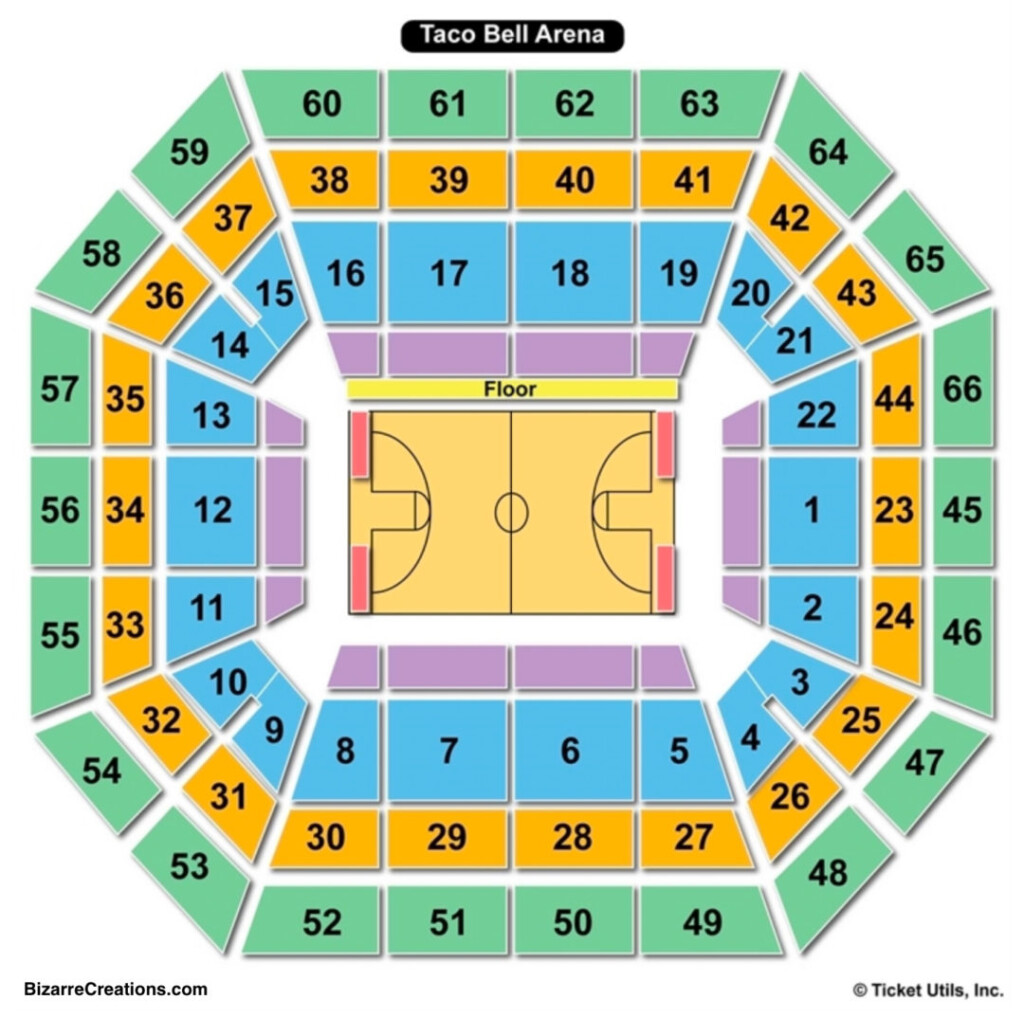 Taco Bell Arena Seating Chart Seating Charts Tickets