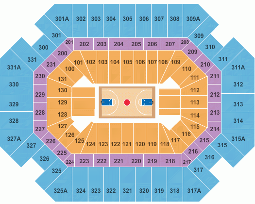 Thompson Boling Arena Seating Chart Maps Knoxville