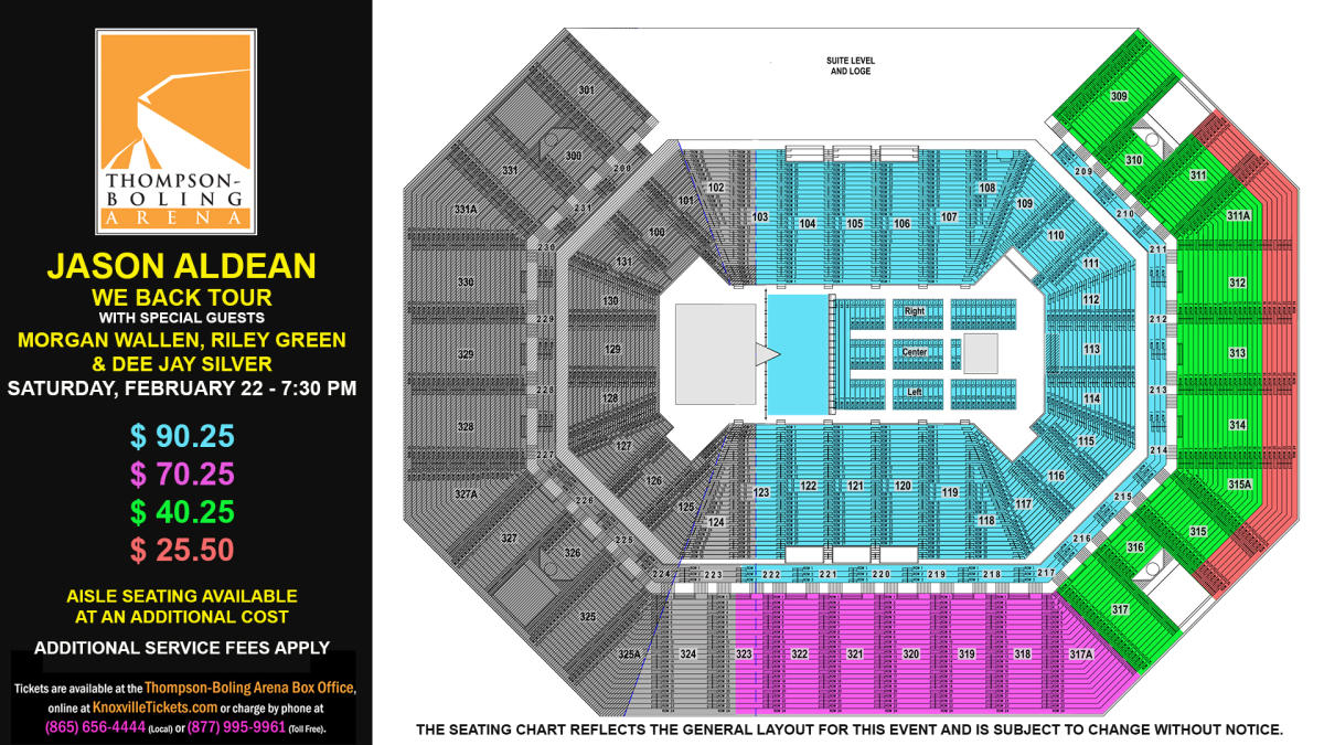 Thompson Boling Arena Seating Chart Concert Arena Seating Chart