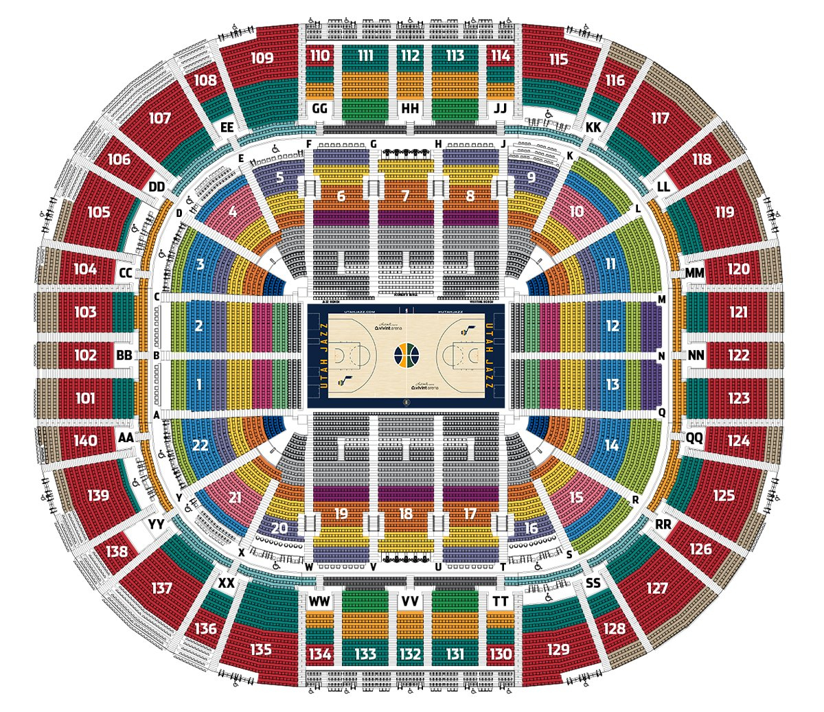 Utah Jazz Vivint Arena NBA Basketball Stadium Blueprint