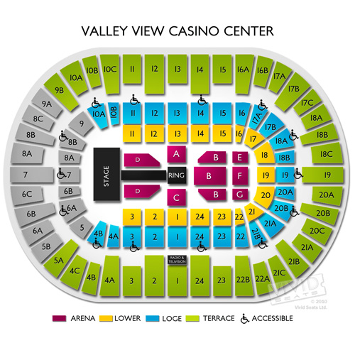 Valley View Casino Center Tickets Valley View Casino Center Seating 