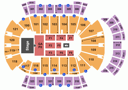 VyStar Veterans Memorial Arena Seating Chart Jacksonville