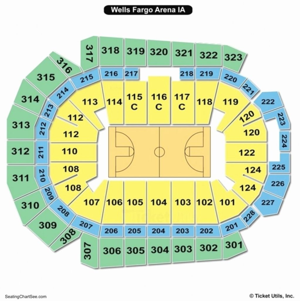 Wells Fargo Arena Seating Chart Des Moines Iowa Arena Seating Chart
